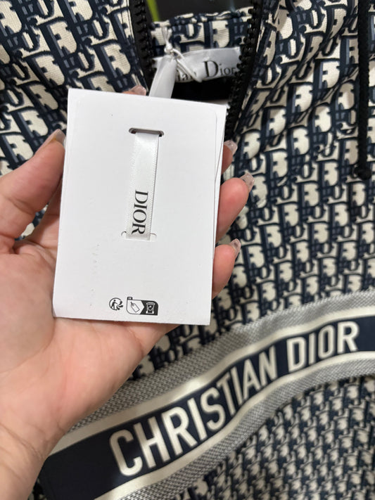 Christian Dior Oblique Windbreaker – Navy/Beige – XS – Made in Italy