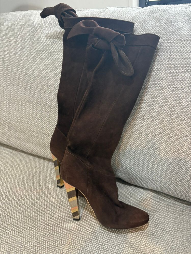 ?? Jimmy Choo Suede Knee Boots – Size 39