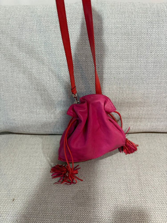 ? Loewe Flamenco Knot Bag – Pink & Red | RRP $3,500+