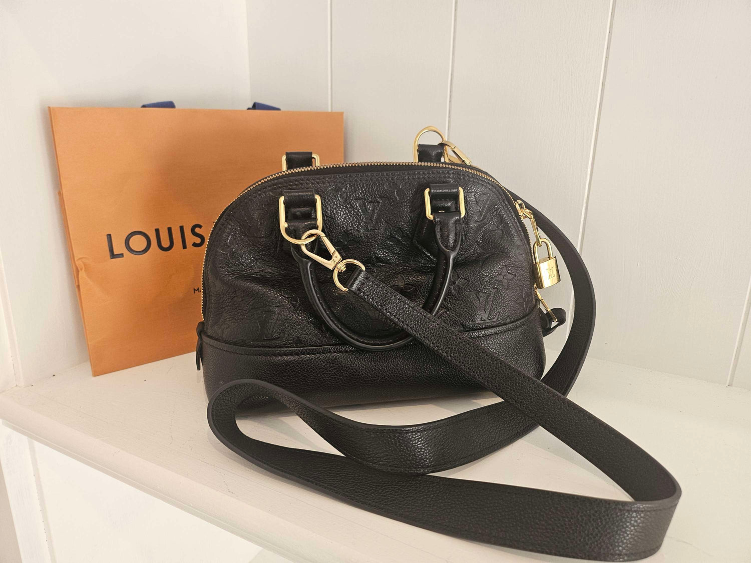 Louis Vuitton Black Monogram Empreinte Neo Alma BB image 0