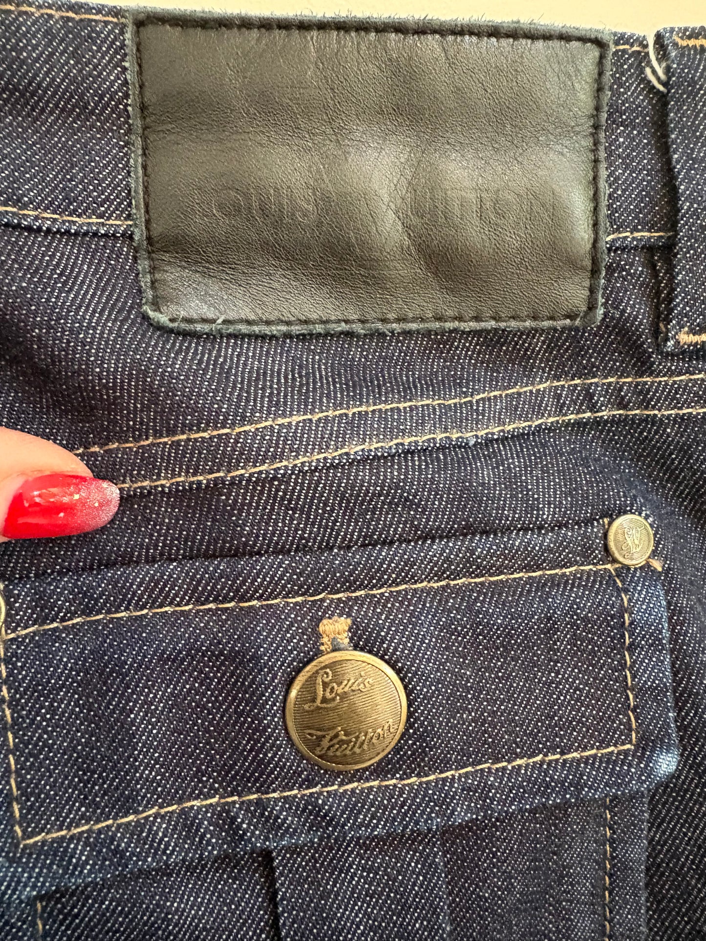 LOUIS VUITTON slim-fit denim jeans in deep indigo