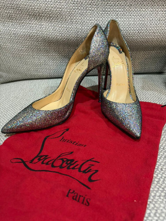 Christian Louboutin Iridescent Glitter Pumps – Size 37.5 ?? $750 NZD