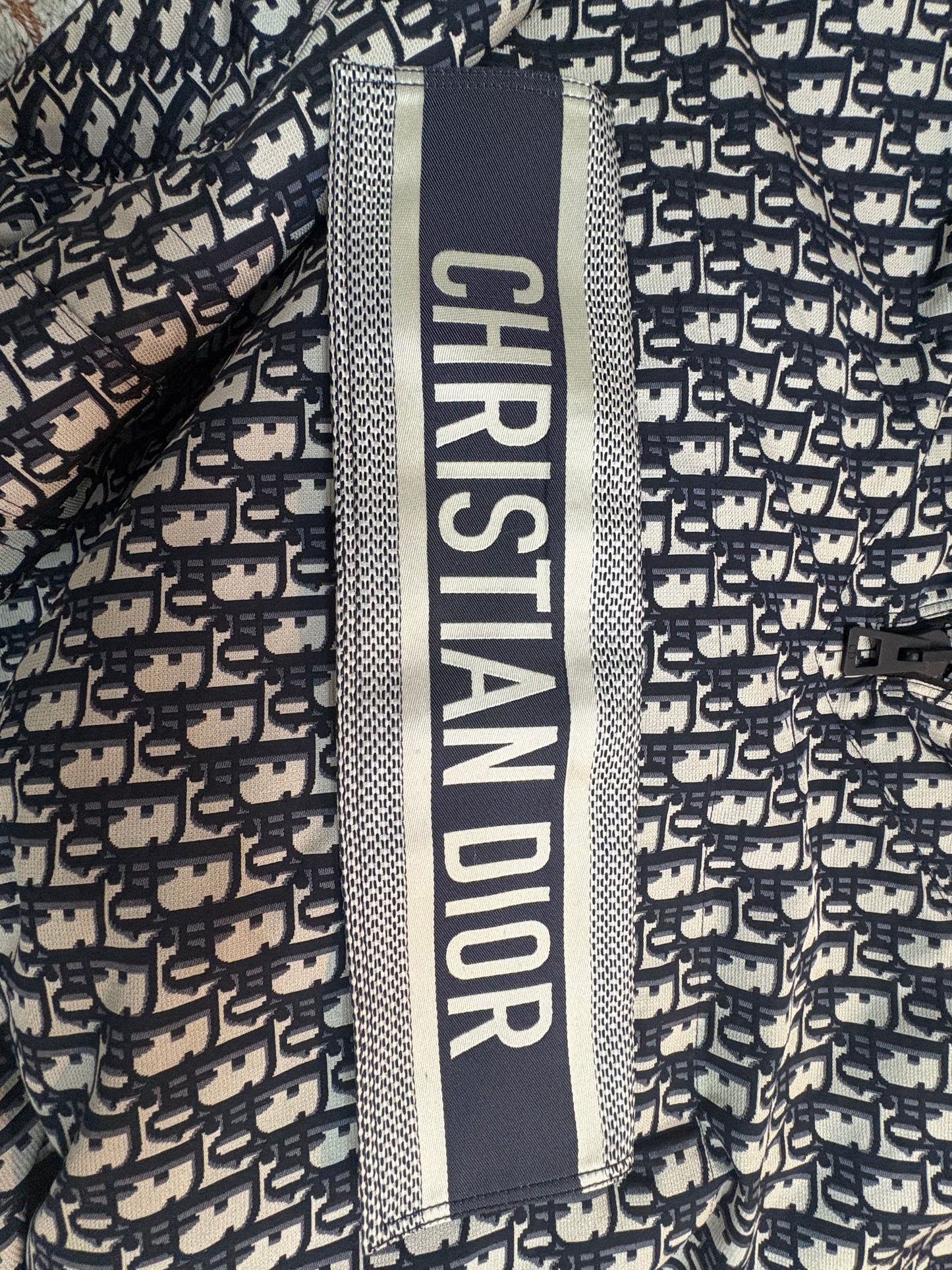 Christian Dior Oblique Windbreaker – Navy/Beige – XS – Made in Italy