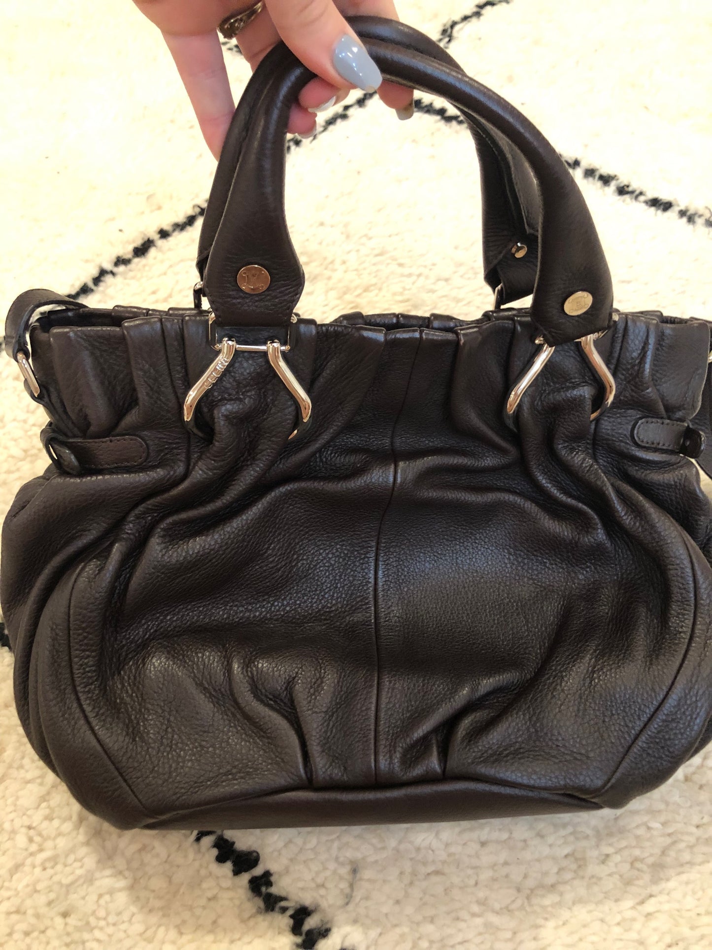 Celine Chocolate Leather tote image 6