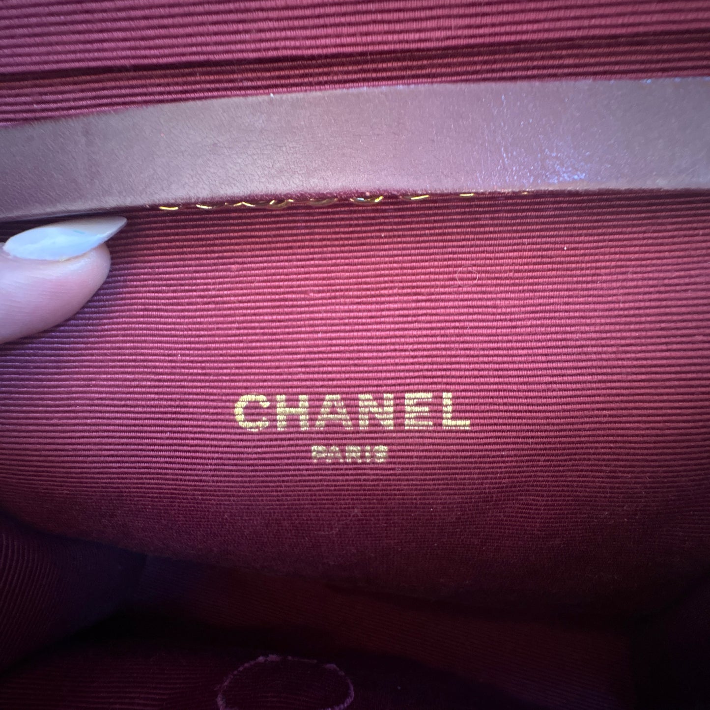 Chanel Burgundy Quilted Chain Shoulder Bag