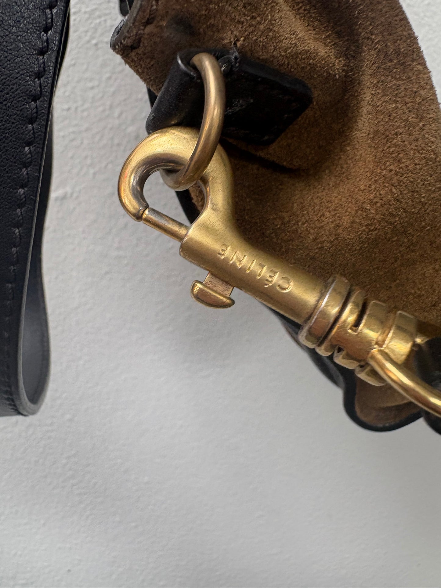 Céline Nano Luggage Suede Bag – Brown / Black