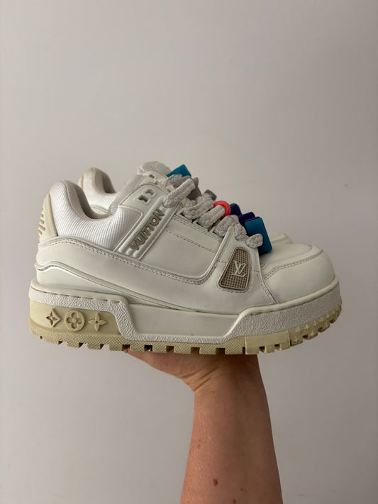 RARE Louis Vuitton LV Trainer Sneakers – White – Size 38