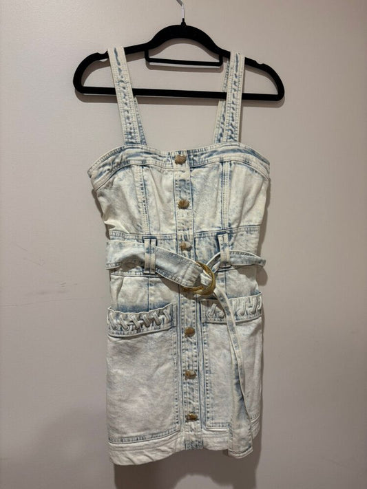Aje Belted Denim Mini Dress – Size 4 (AU/NZ 6-8)