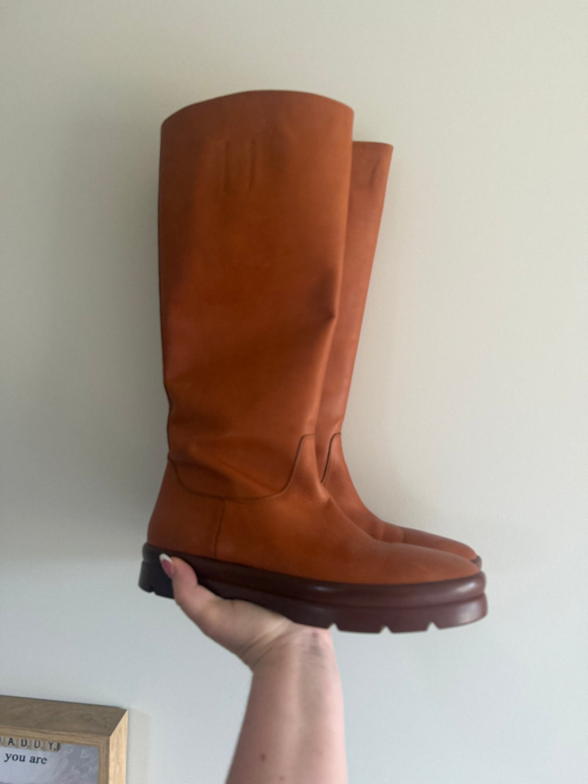 THE ROW Billie Boot – Saddle Brown – Size 39.5