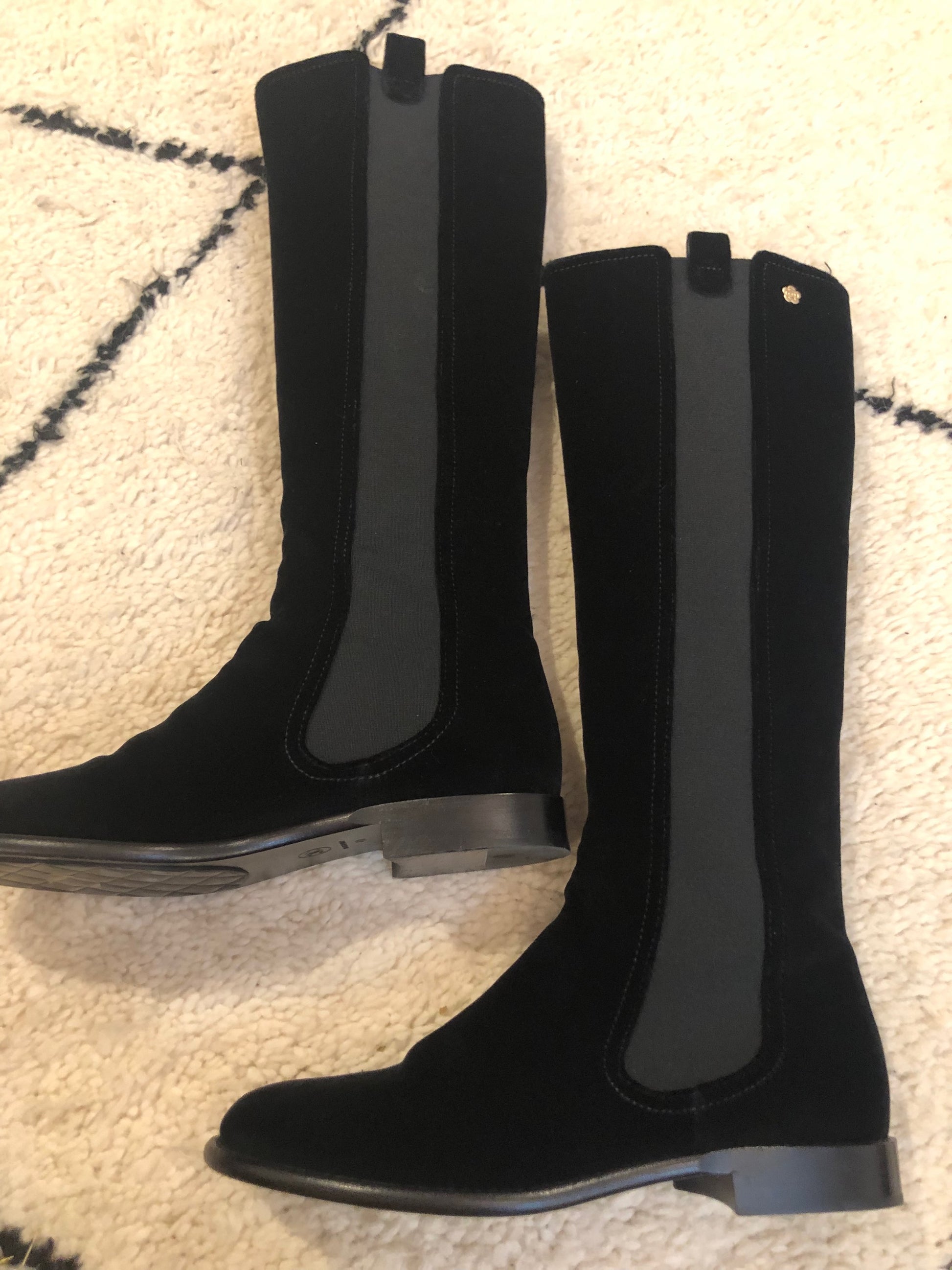 Chanel velvet riding boots  image 8