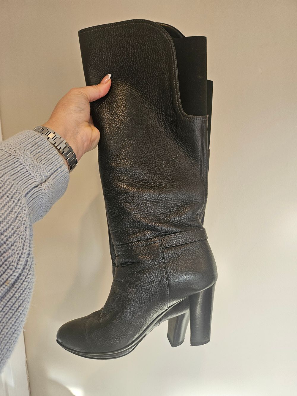 Bally “Toadette” Black Pebbled Leather Boots – Size 36.5 / 5.5