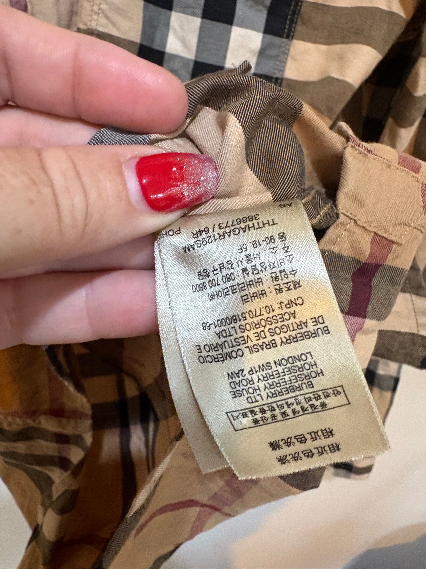 Burberry Check Cotton Shirt