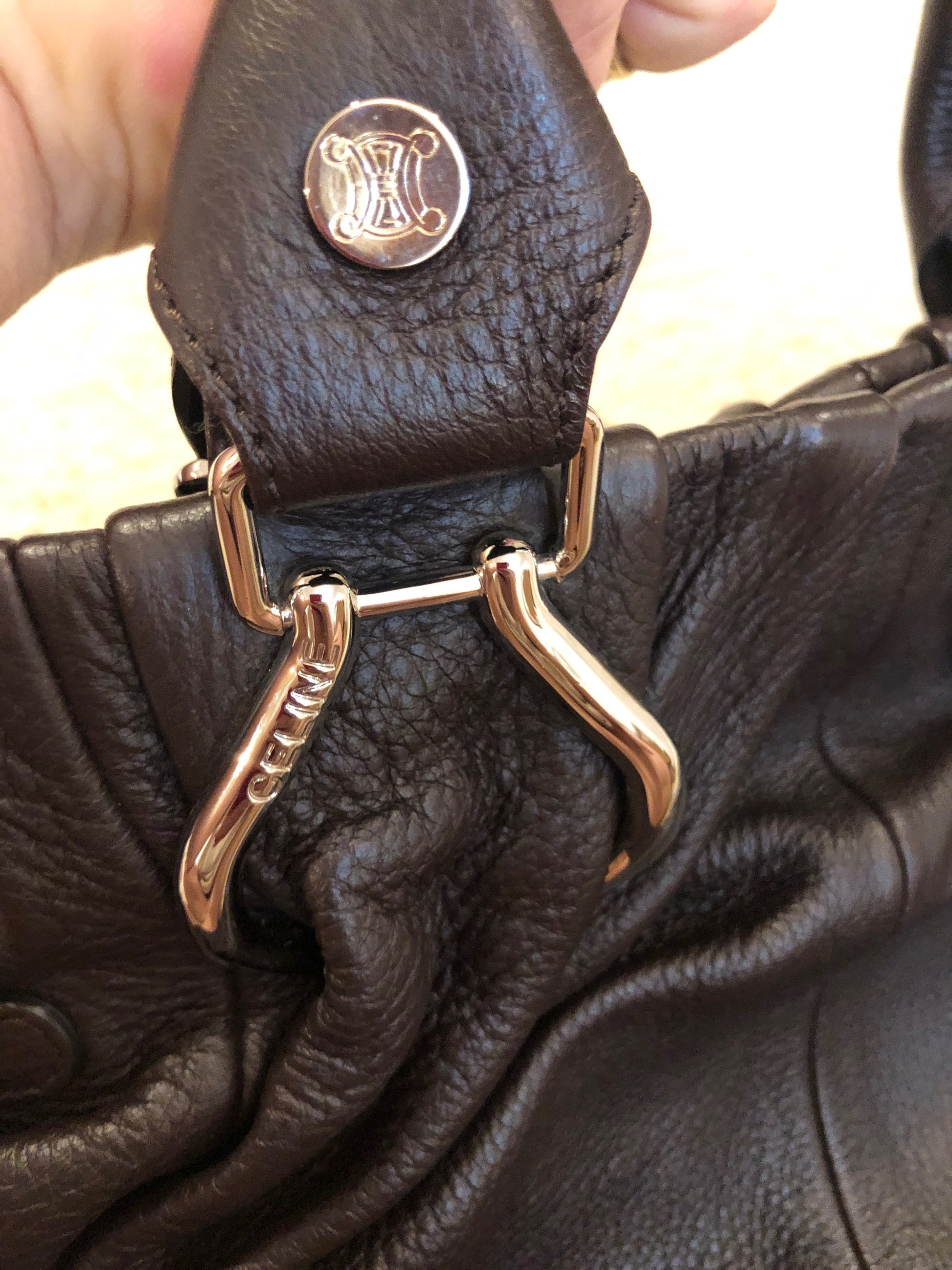 Celine Chocolate Leather tote  image 5