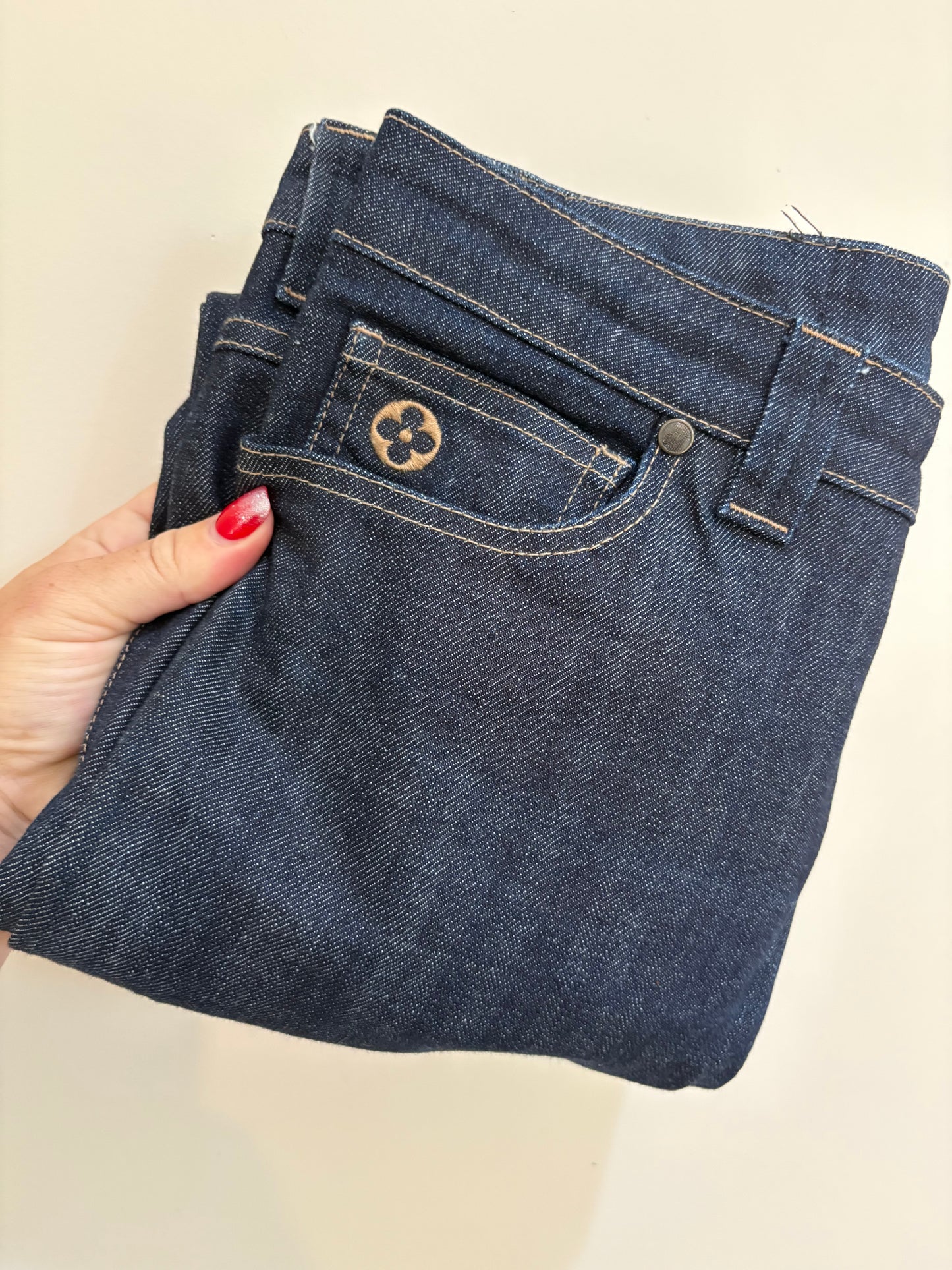 LOUIS VUITTON slim-fit denim jeans in deep indigo
