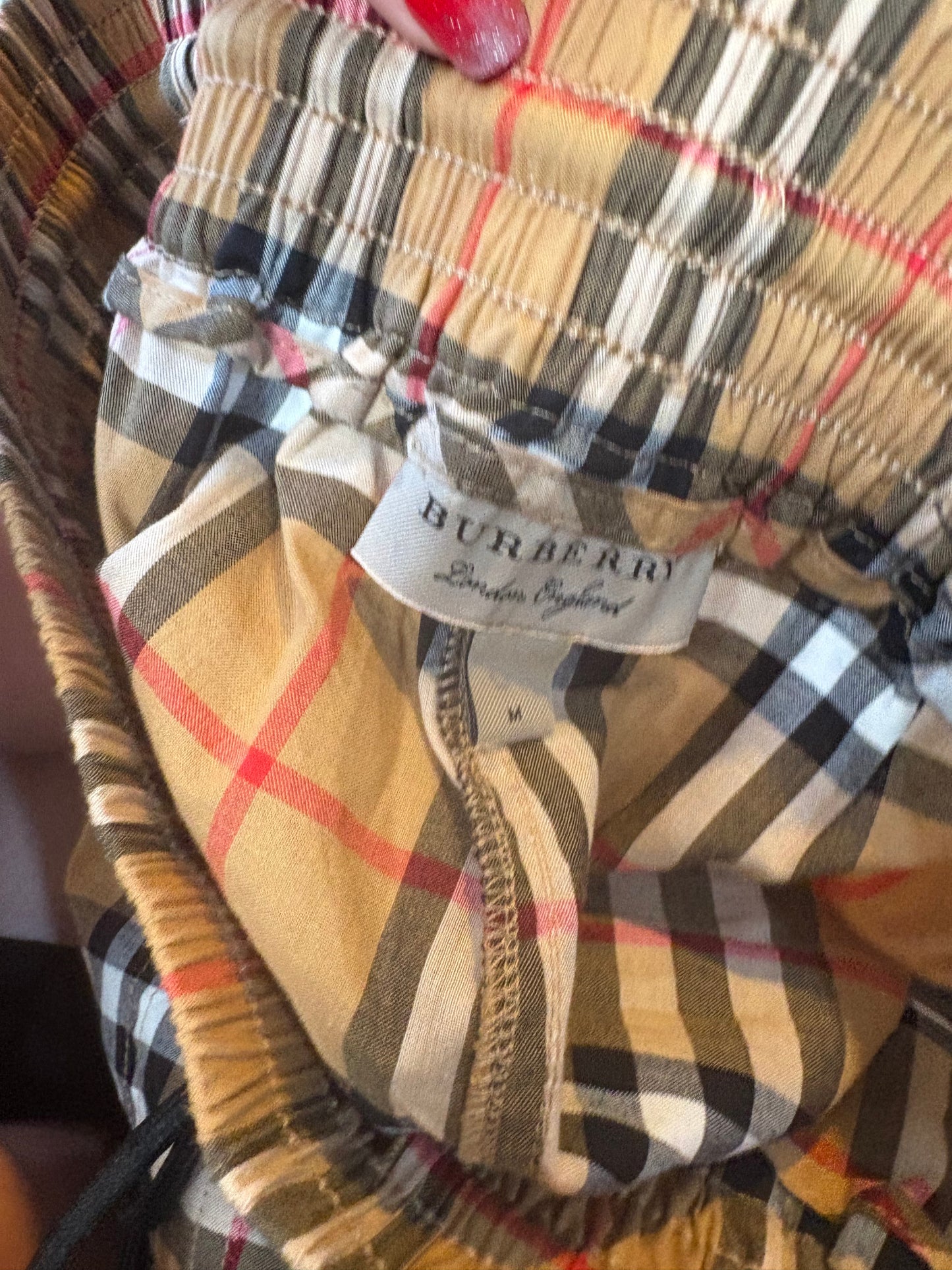 Burberry Check Cotton Trousers