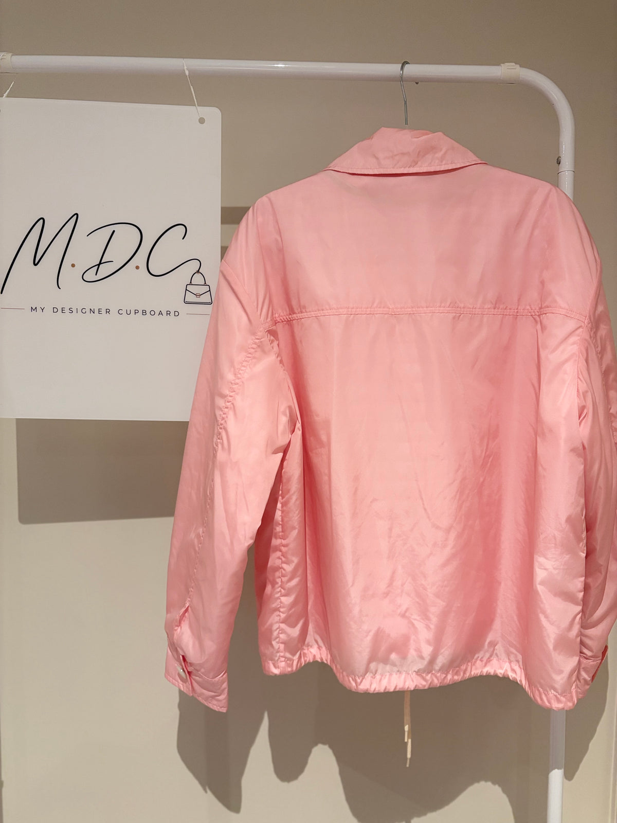 GUCCI Pink Nylon Cat Embroidered Jacket