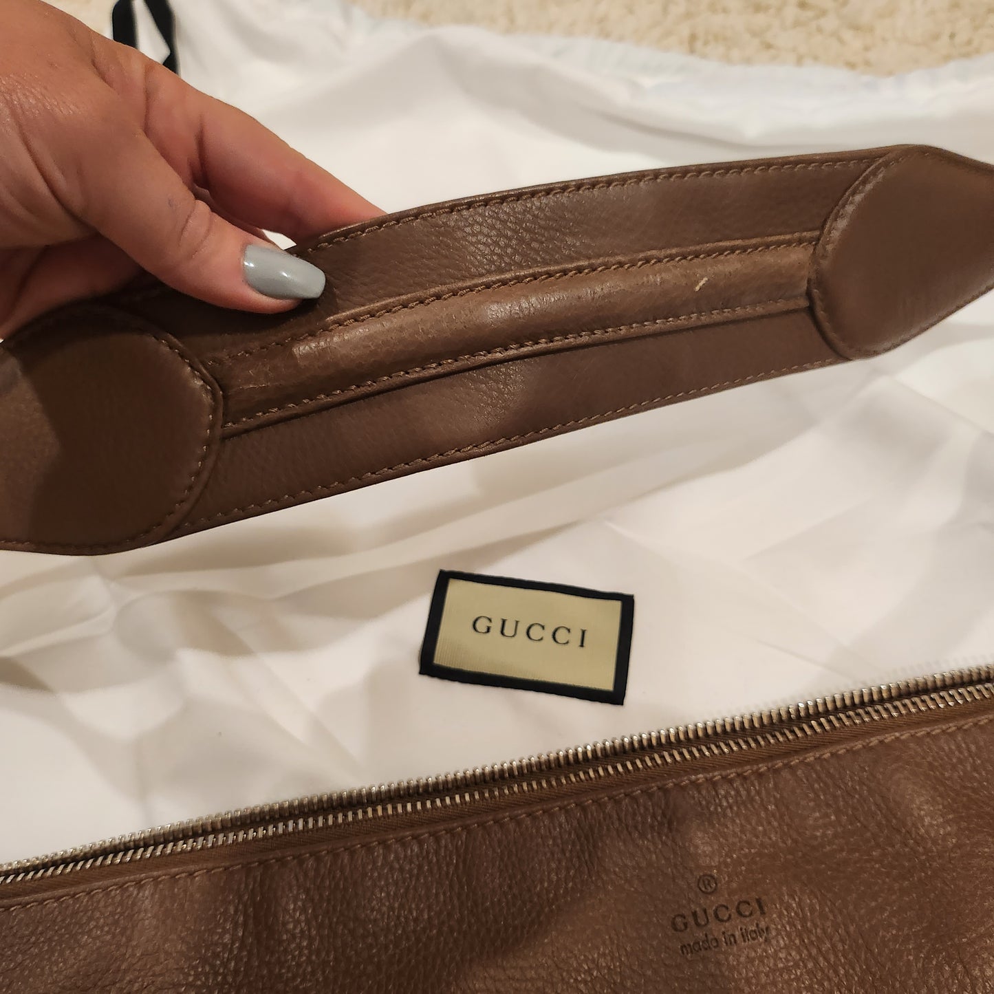 Gucci chestnut oversized shoulder bag image 3