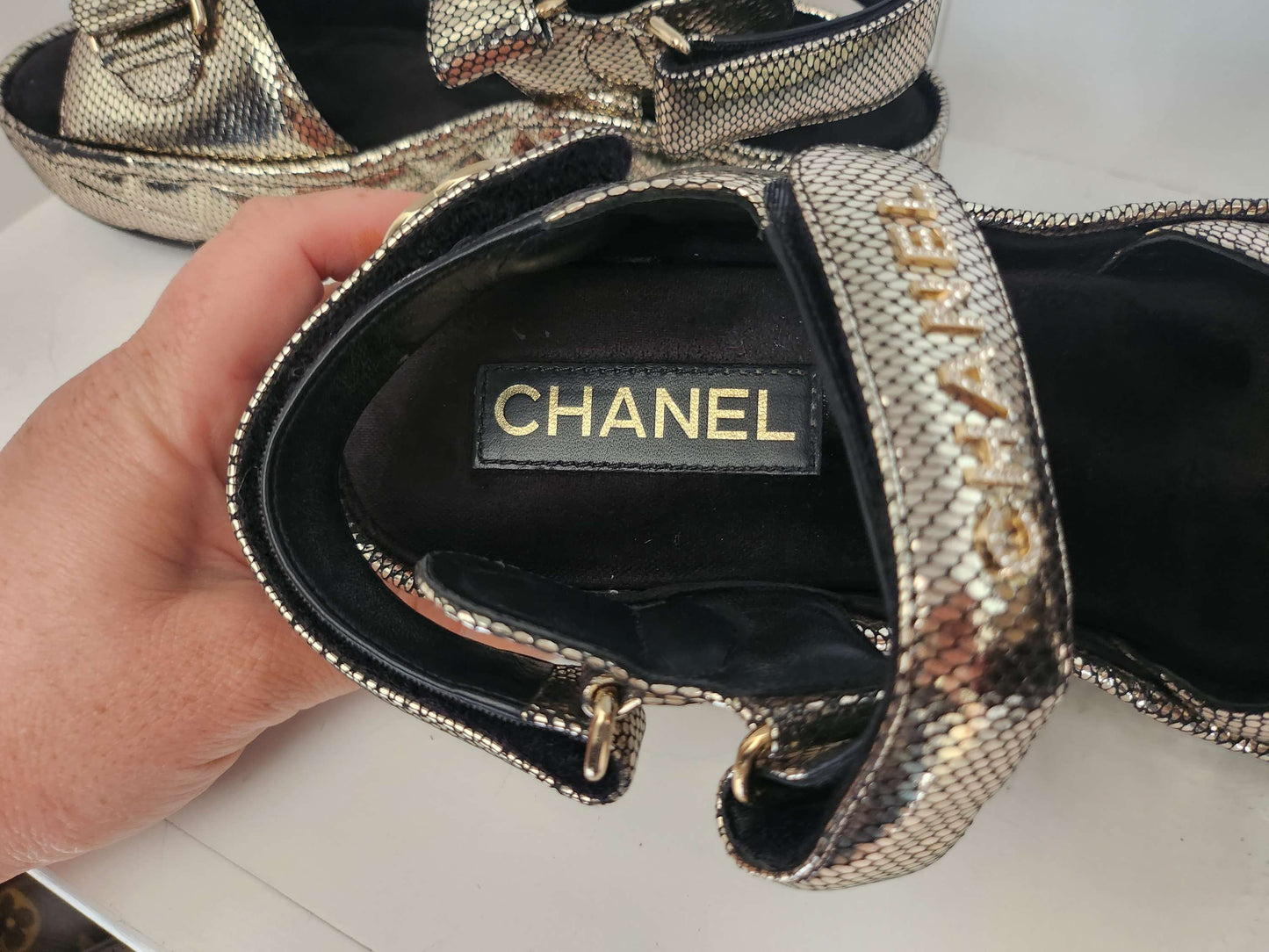 Chanel Dad Sandals like NEW image 6