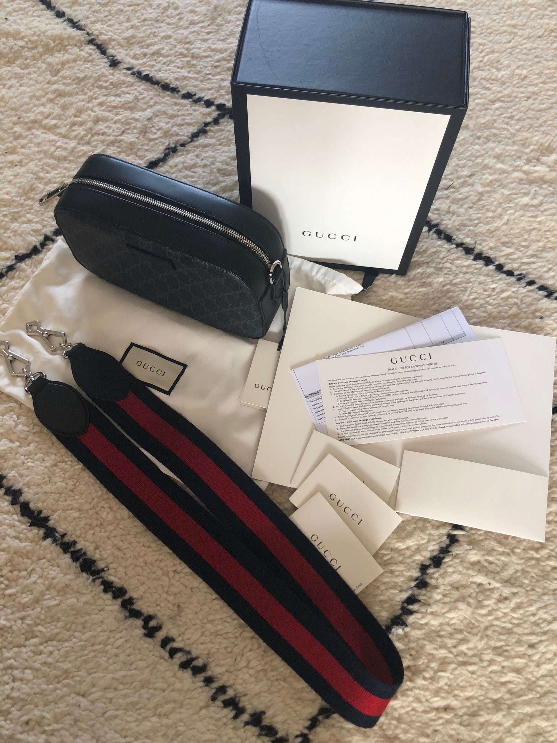 Gucci Black Grey Supreme canvas  image 0