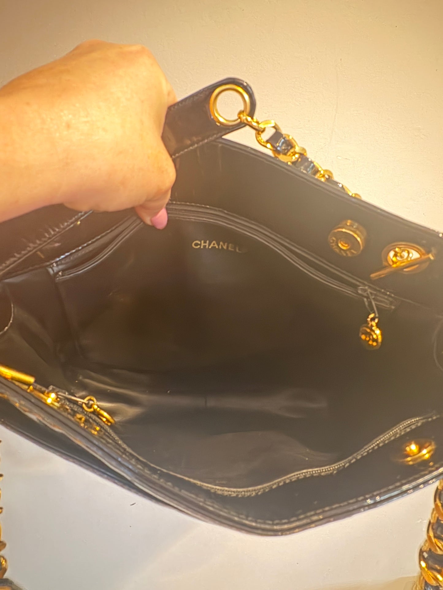 CHANEL triple C - Patent Leather Tote