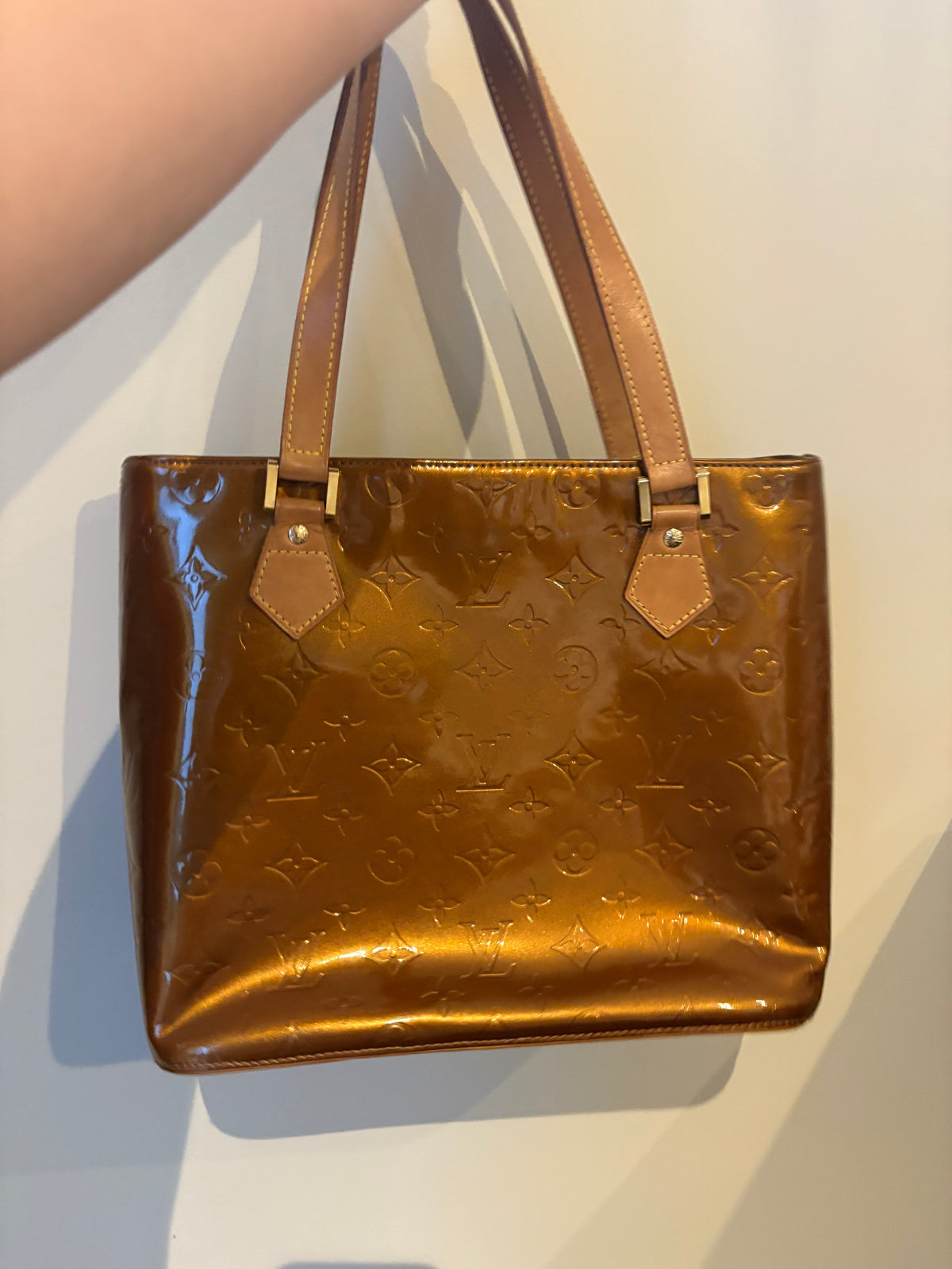 Louis Vuitton Vintage Houston Monogram Vernis Tote – Bronze/Gold