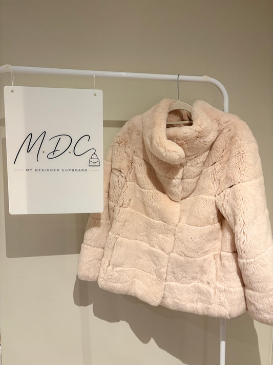 LISKA Rabbit Fur Jacket – Soft Blush