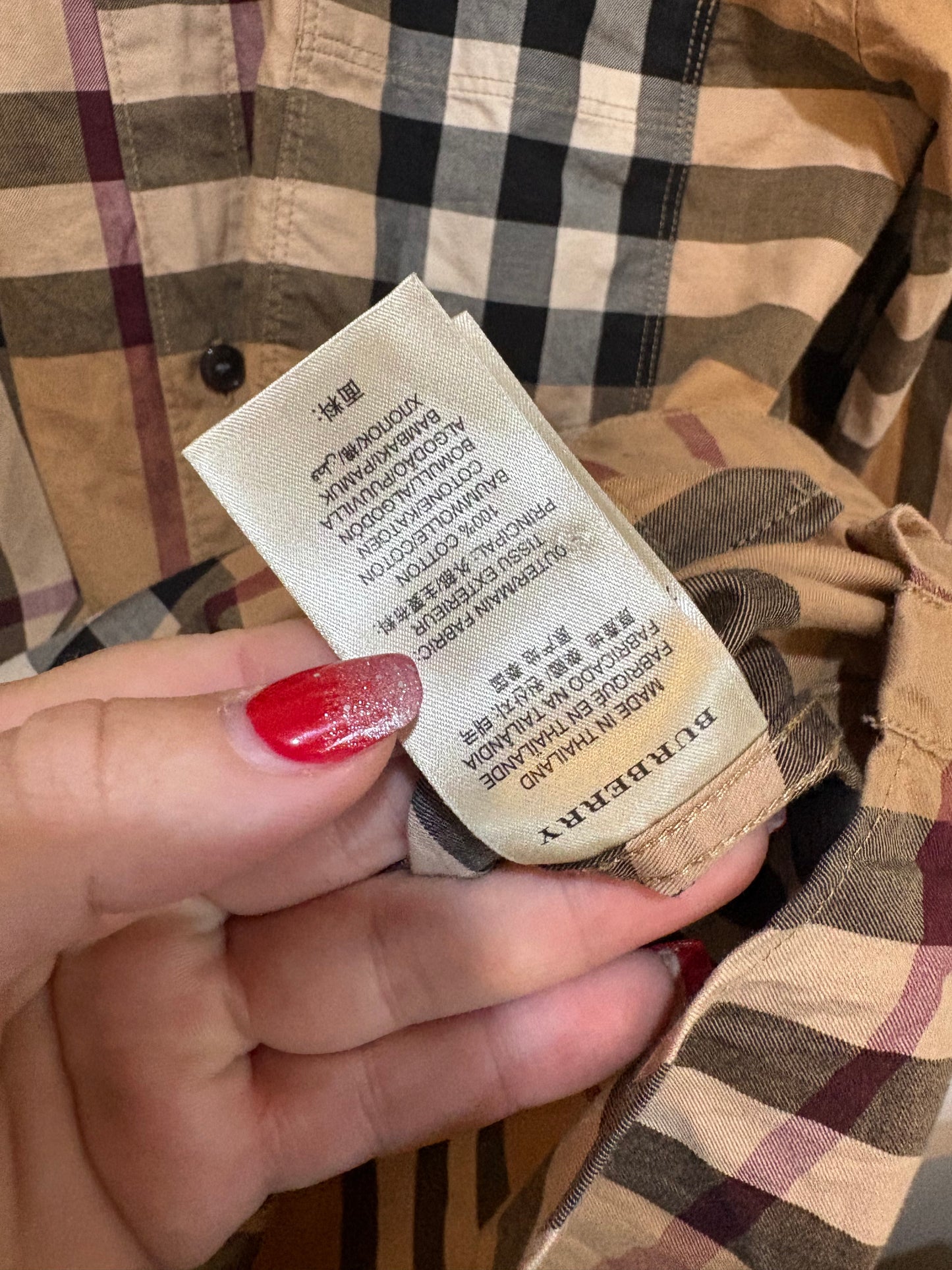 Burberry Check Cotton Shirt