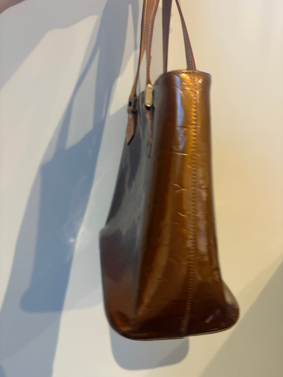 Louis Vuitton Vintage Houston Monogram Vernis Tote – Bronze/Gold