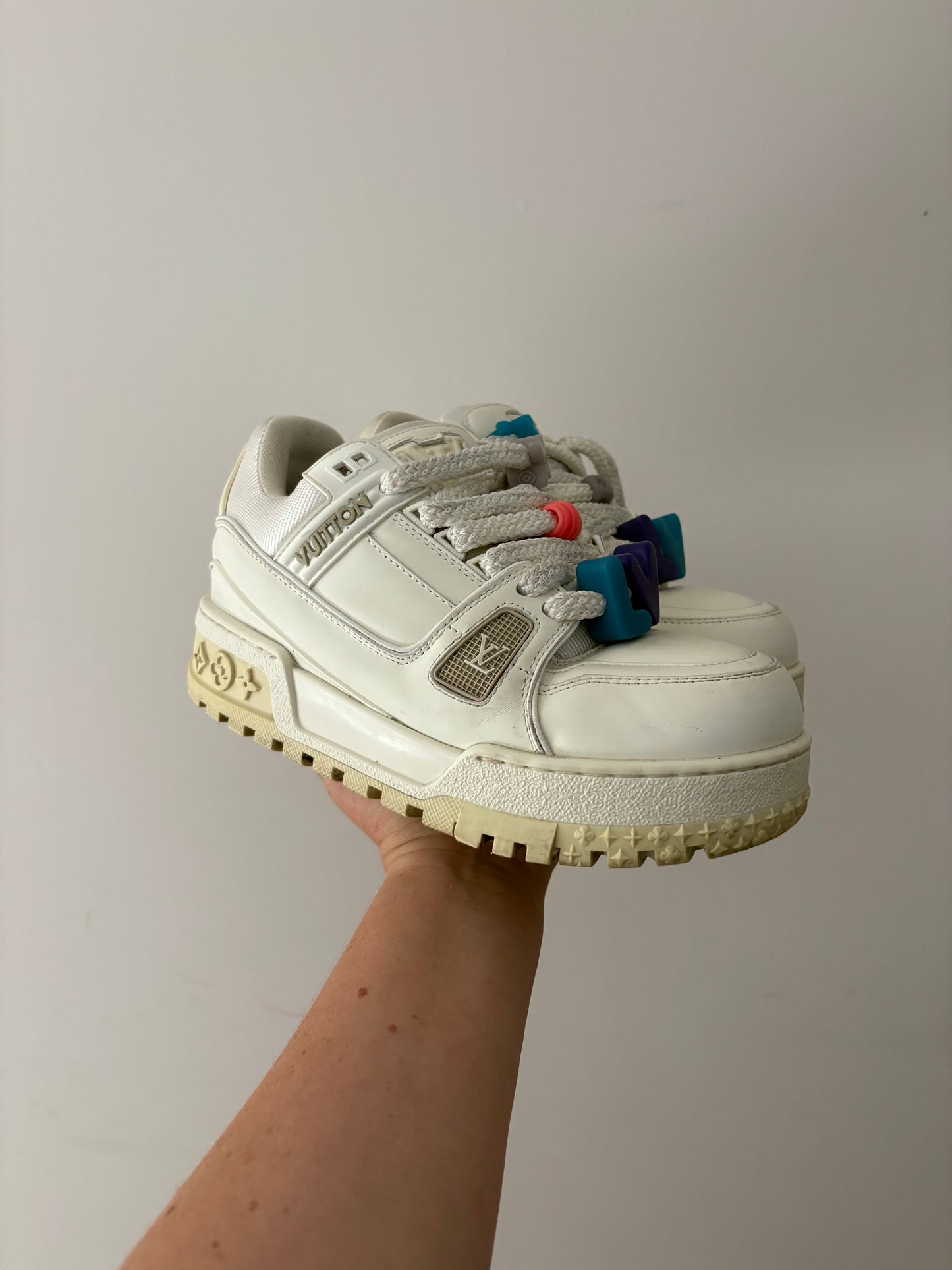 RARE Louis Vuitton LV Trainer Sneakers – White – Size 38