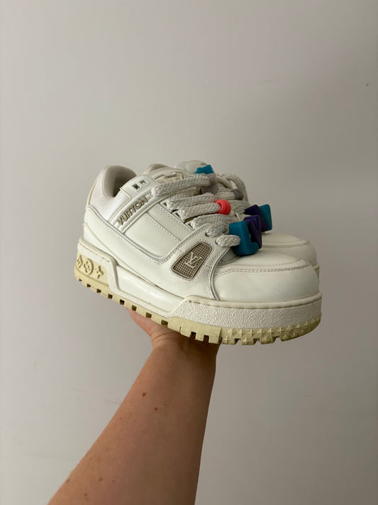 RARE Louis Vuitton LV Trainer Sneakers – White – Size 38