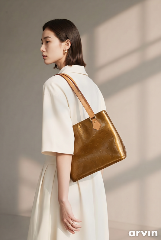 Louis Vuitton Vintage Houston Monogram Vernis Tote – Bronze/Gold