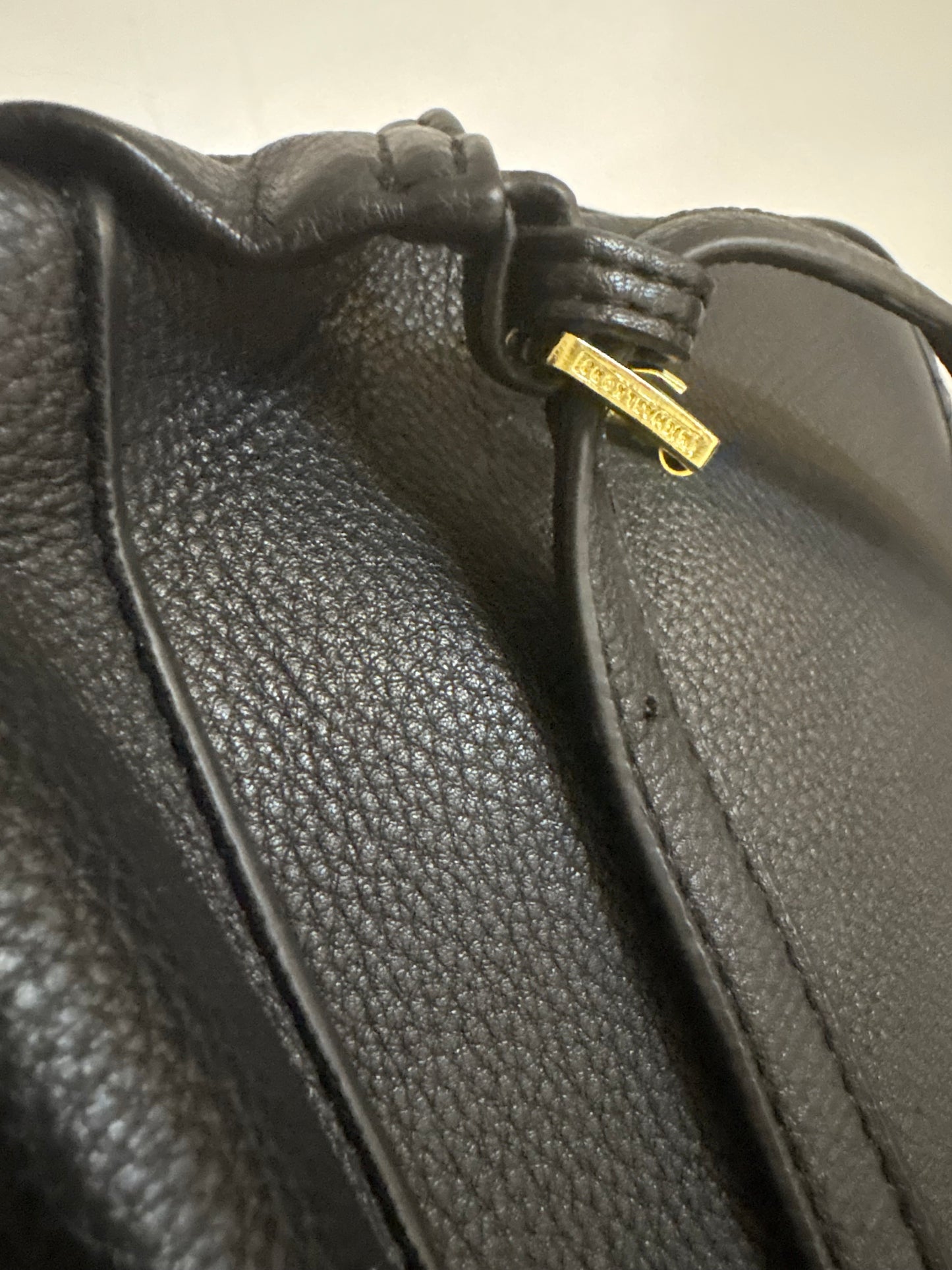 Michael Kors Black Leather Rhea Zip Backpack – Gold Hardware