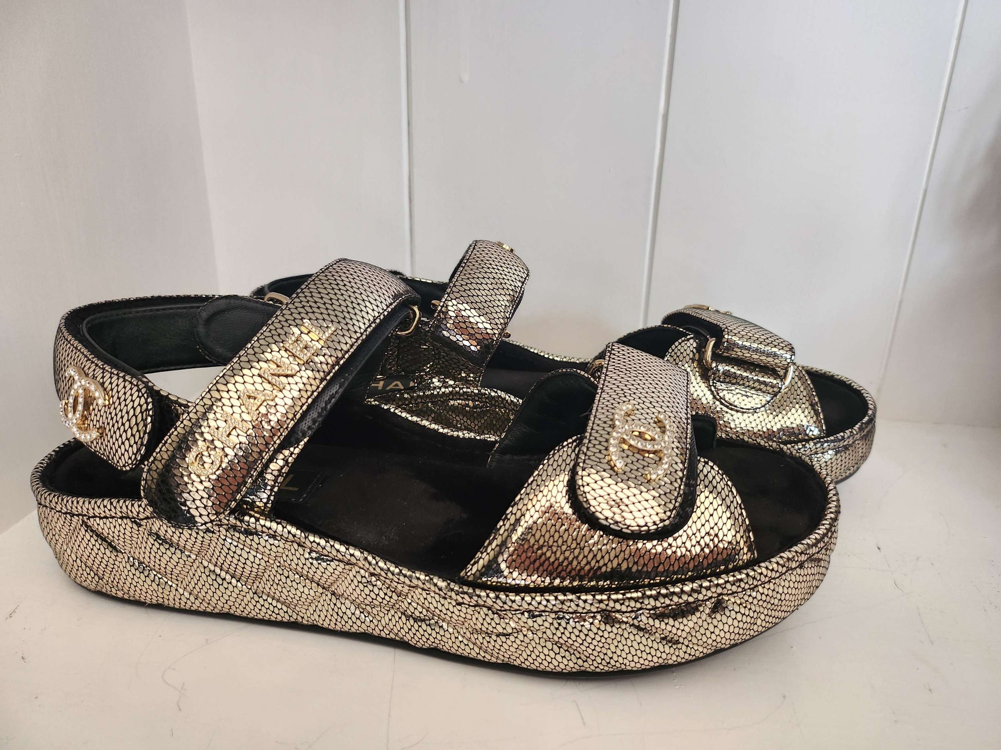 Chanel Dad Sandals like NEW image 1