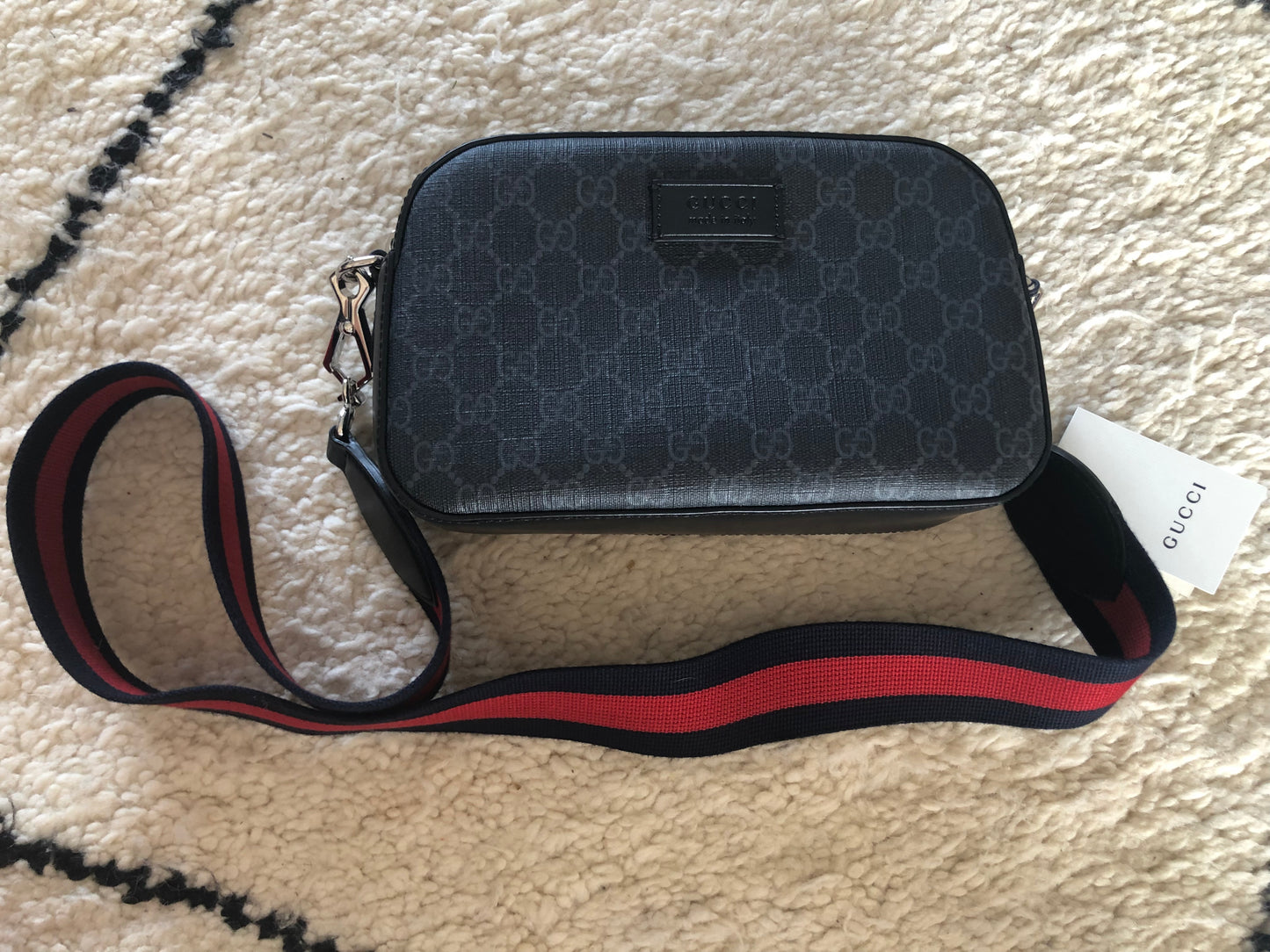 Gucci Black Grey Supreme canvas  image 5
