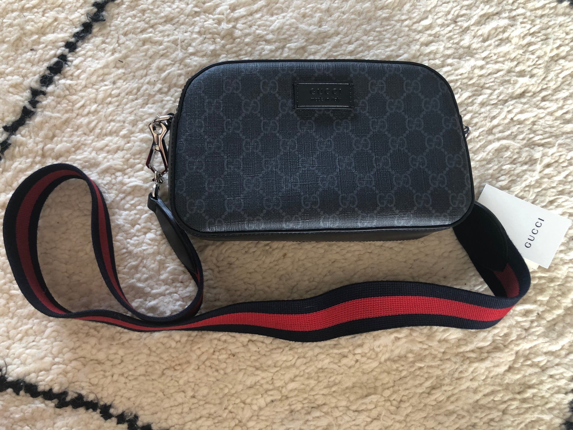Gucci Black Grey Supreme canvas  image 5