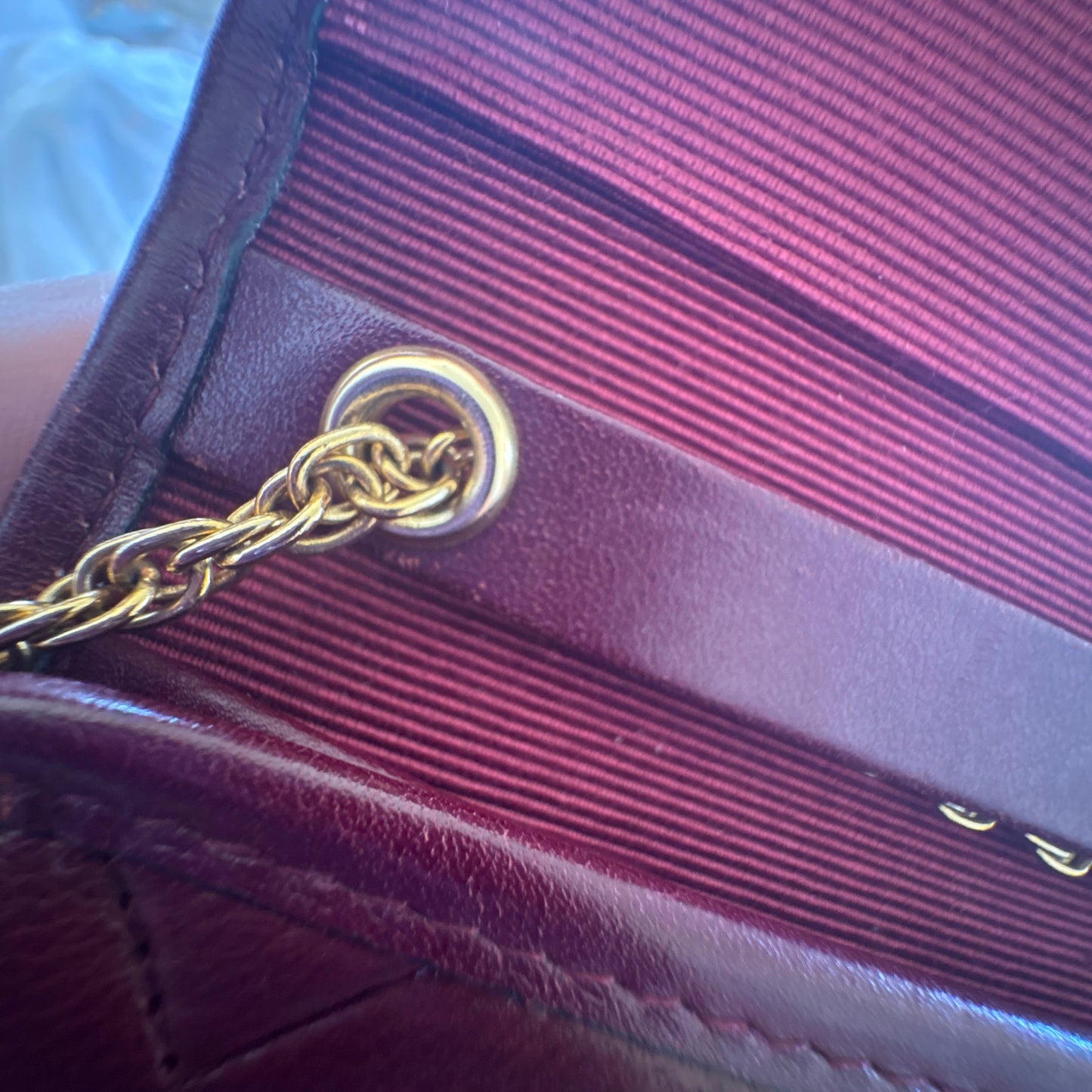 Chanel Burgundy Quilted Chain Shoulder Bag