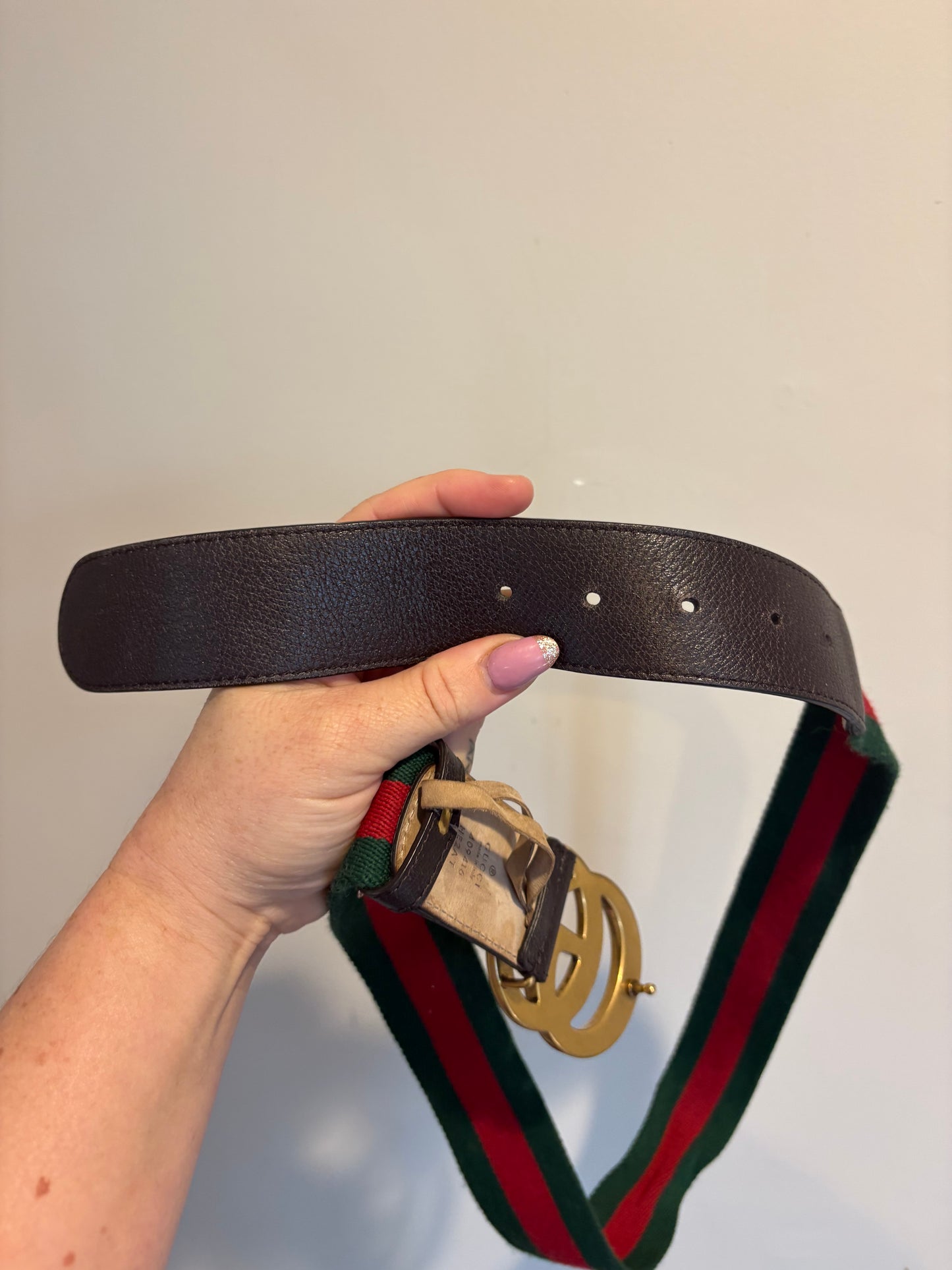 Gucci GG Marmont Web Belt – Size 90 (36)