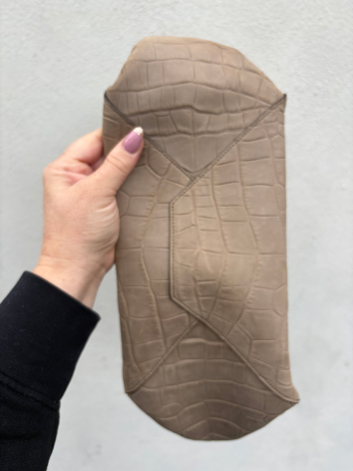 Celine Cabas Phantom Croc Embossed Leather Tote