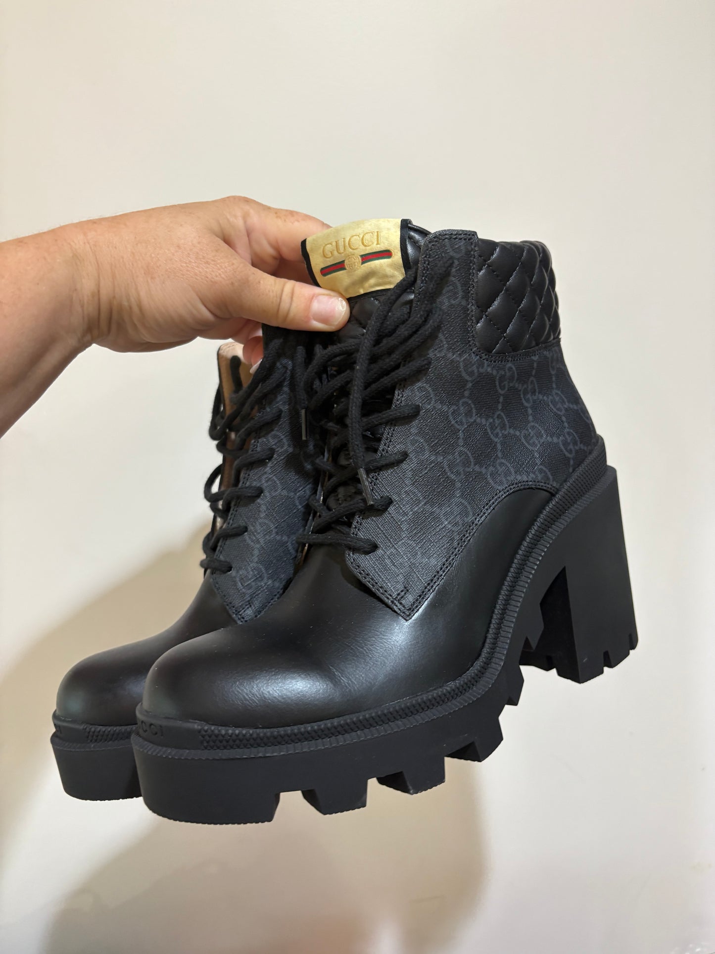 Gucci Monogram Boots