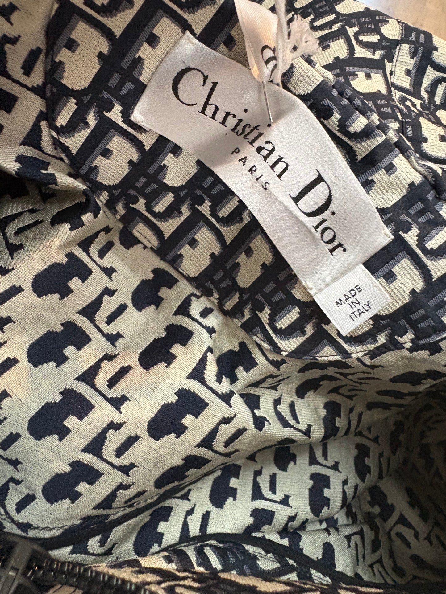Christian Dior Oblique Windbreaker – Navy/Beige – XS – Made in Italy