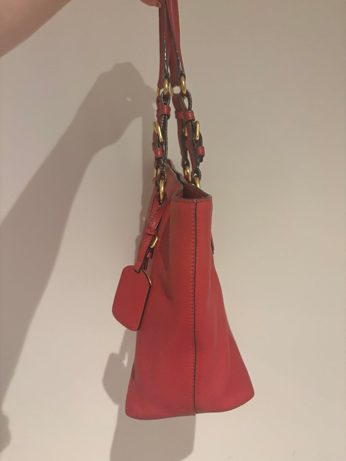 Prada Vitello Phenix Leather Tote – Rosso