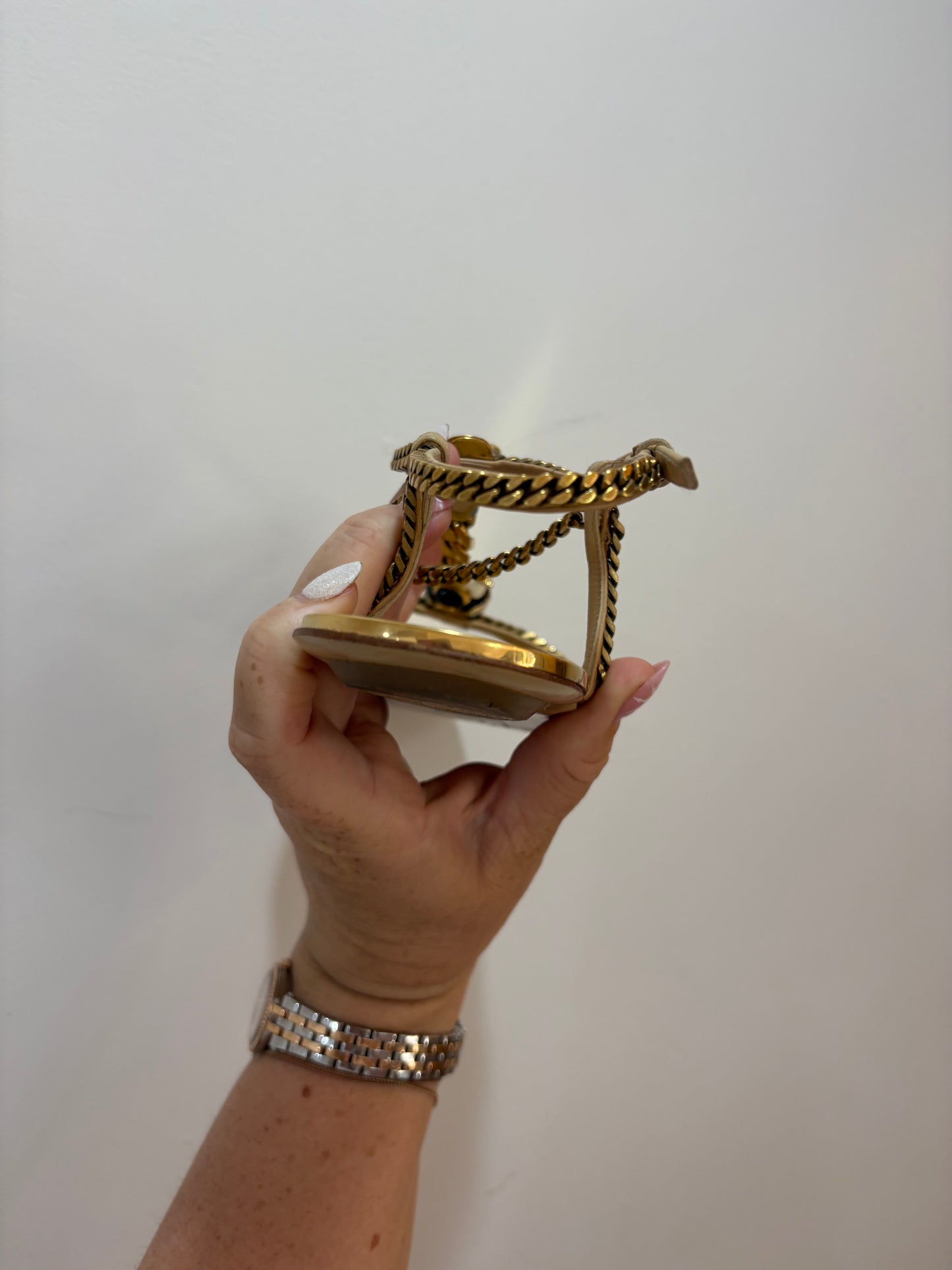 GUCCI PANTHER CHAIN SANDALS