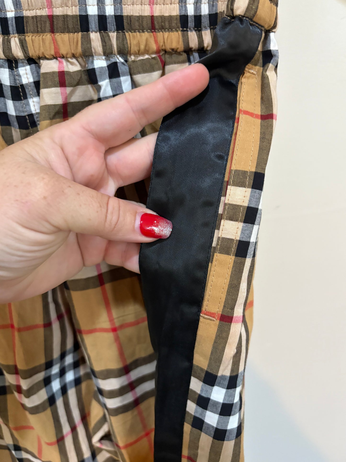 Burberry Check Cotton Trousers