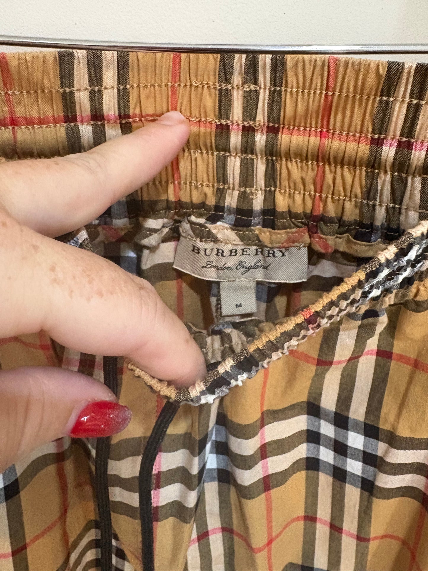 Burberry Check Cotton Trousers