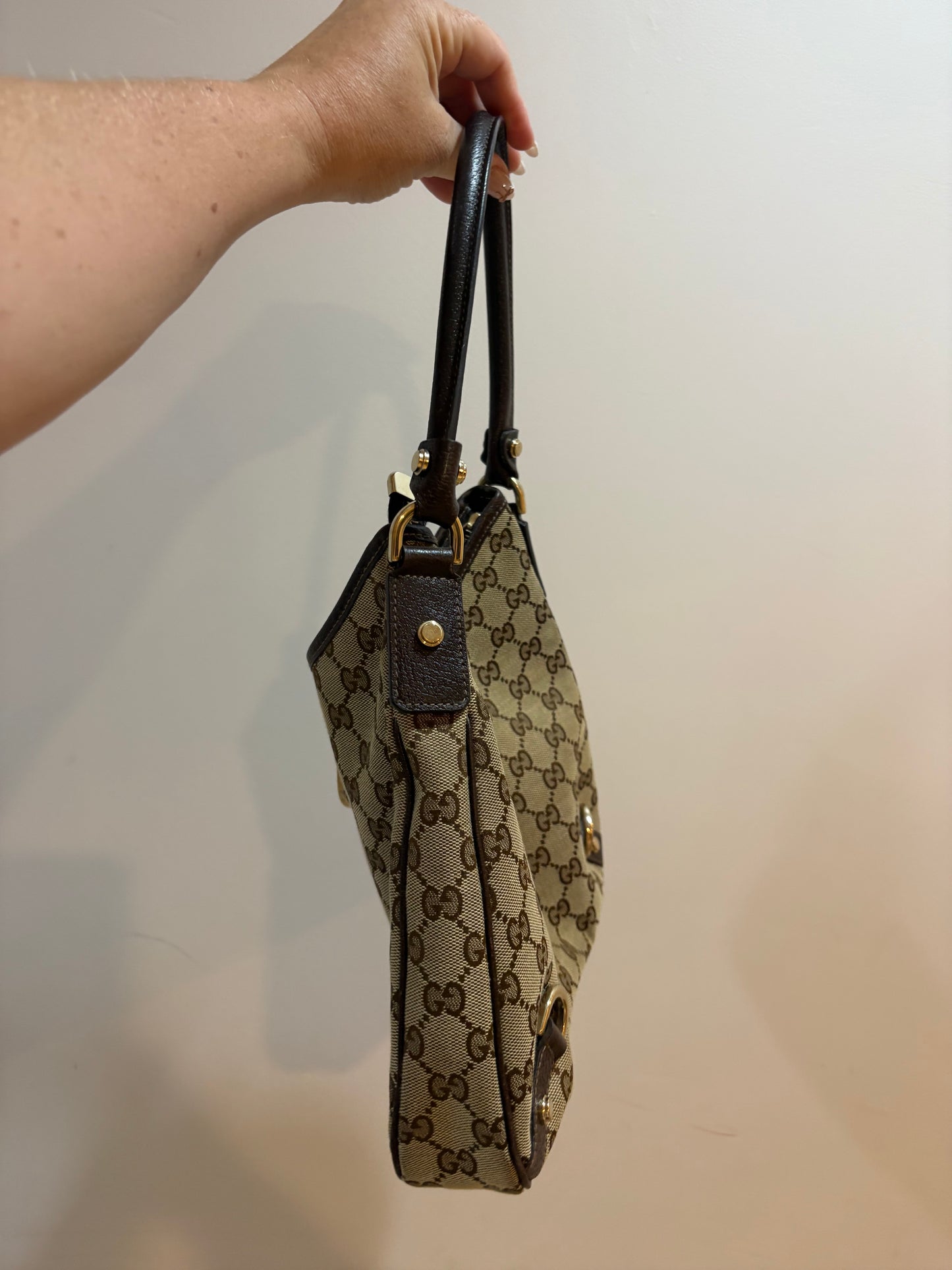 D-ring Gucci Monogram bag