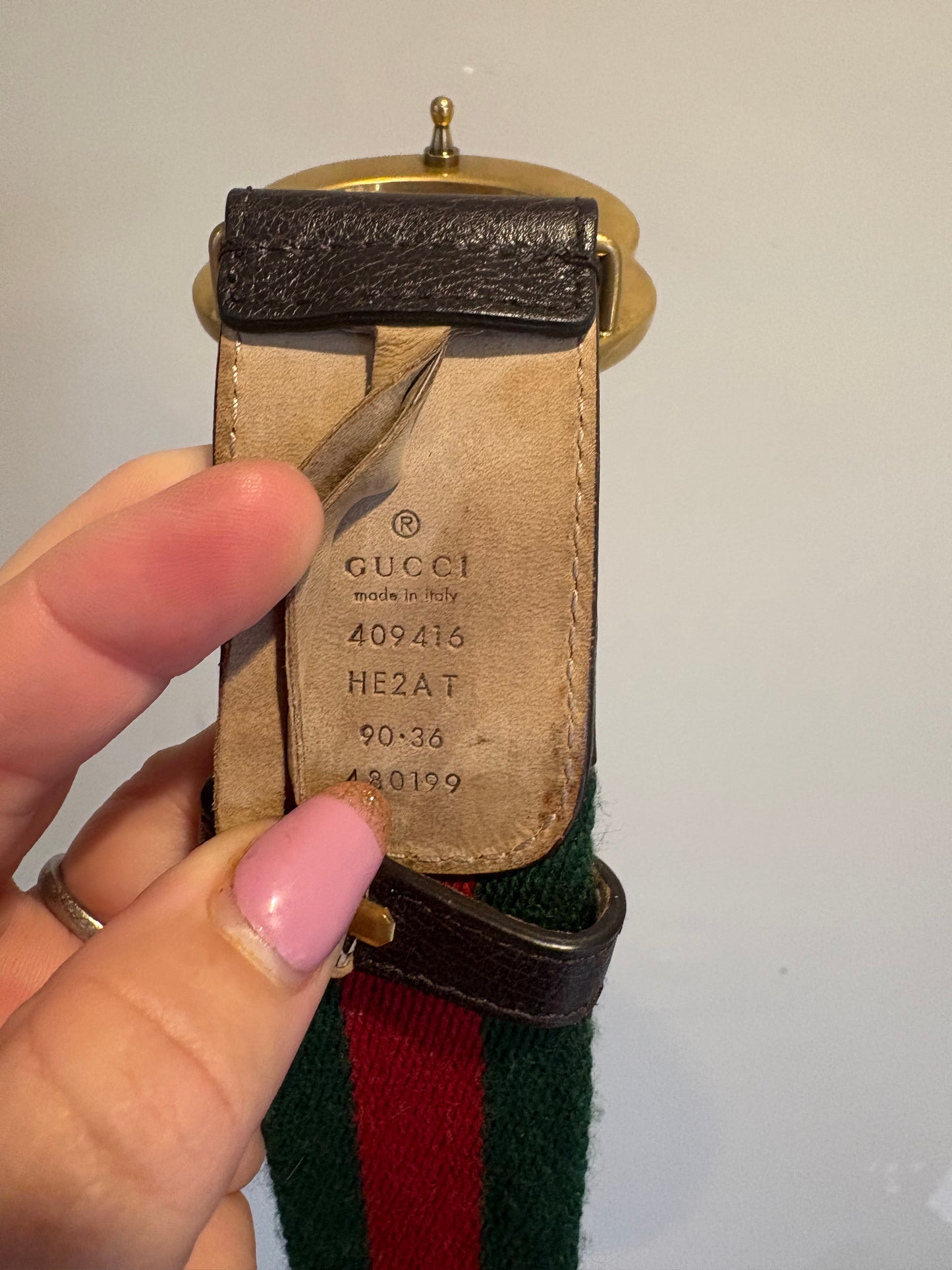 Gucci GG Marmont Web Belt – Size 90 (36)