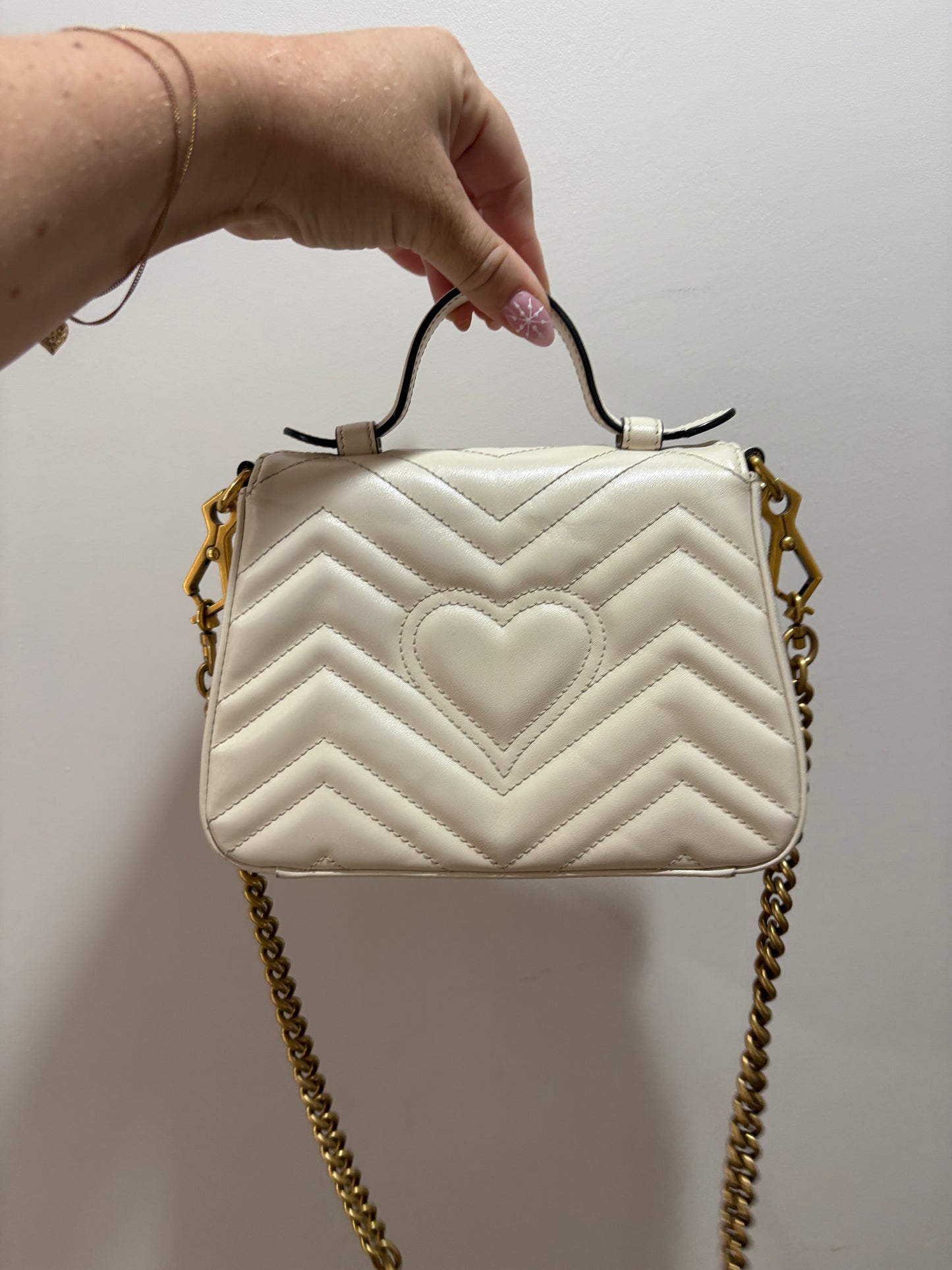 Gucci GG Marmont Mini Top Handle Bag 