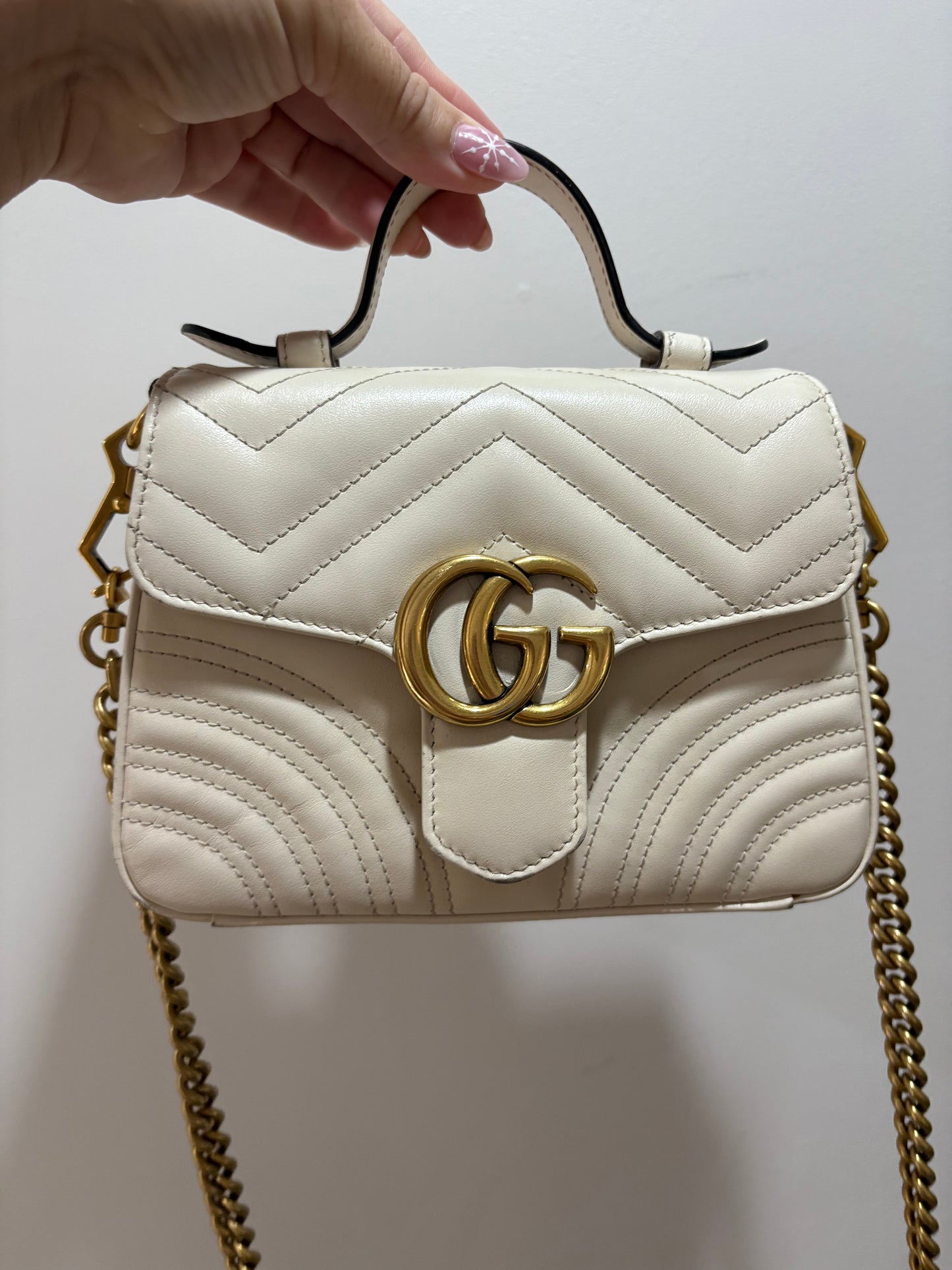 Gucci GG Marmont Mini Top Handle Bag 
