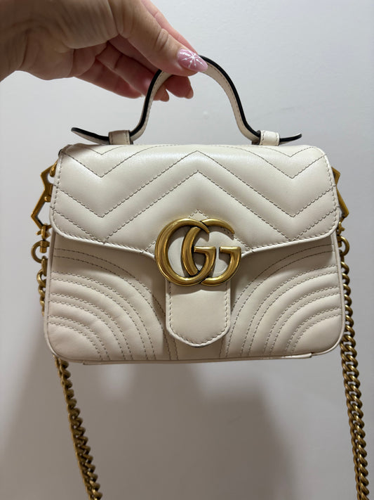 Gucci GG Marmont Mini Top Handle Bag 