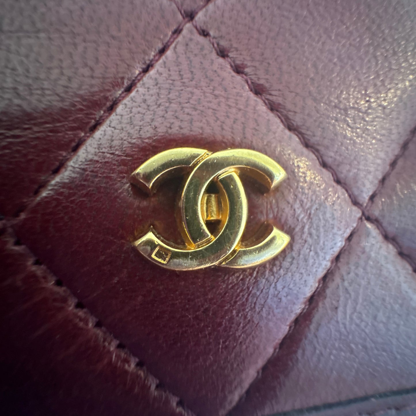 Chanel Burgundy Quilted Chain Shoulder Bag
